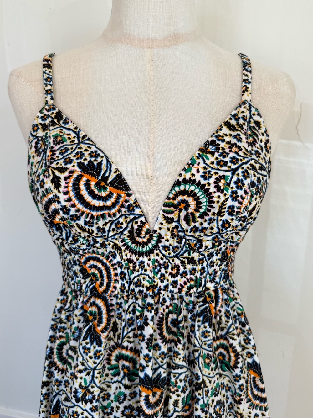 A.L.C. Rhodes Floral Open Back Maxi Dress 10 - Picture 2 of 7
